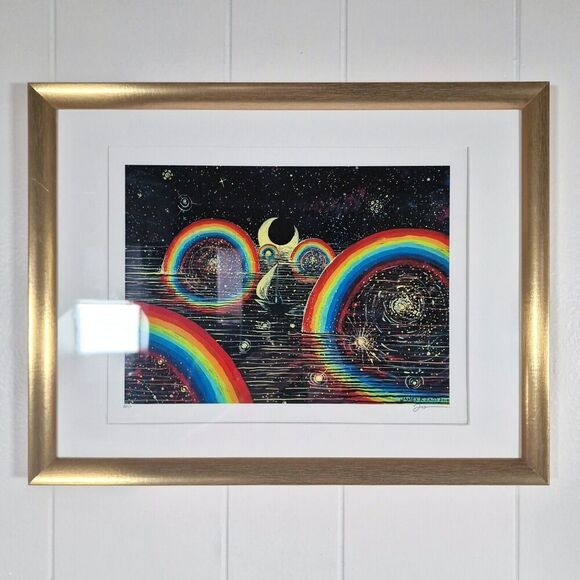 James R Eads Rainbow Party Giclee Print Signed Framed Los Angeles CA Cosmic Art - Picture 5 of 5